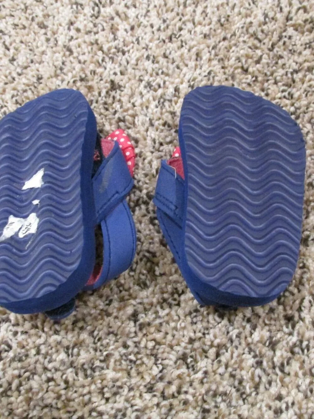 Open Toe Sandals Toddler Girls Size 4‎ Navy Blue White Striped Pink Bow  Shoes